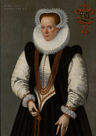 Porträt von Marie de Huelstre, Ehefrau von Willem van Vyve von Frans Pourbus the Younger